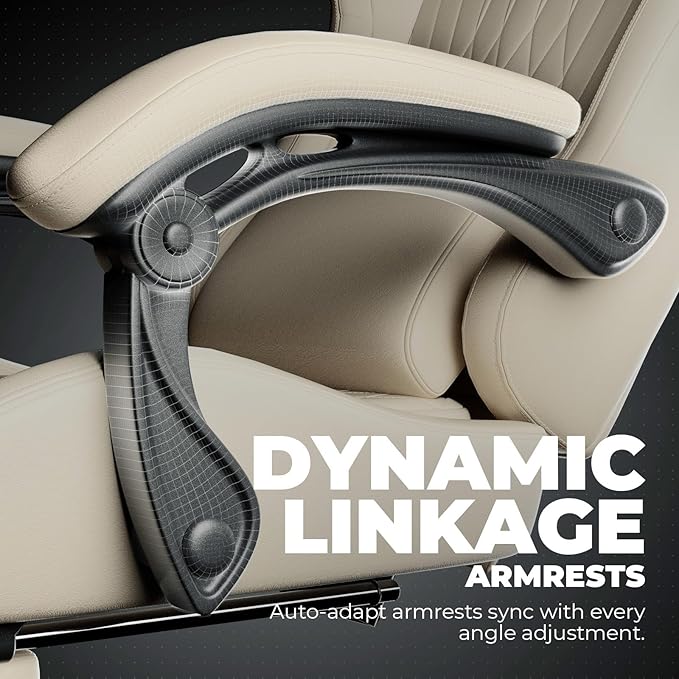 Silla Gamer Ergonomica Con Reposapies y Altavoces Color Blan miniatura 6