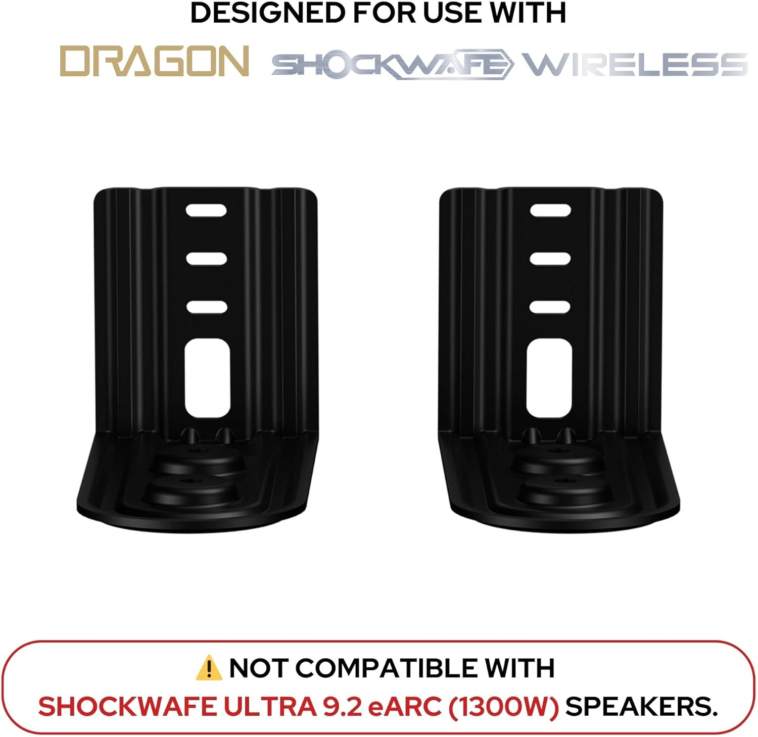 Nakamichi Dragon and Shockwafe Wireless Surround Speakers Wall Mounts (Set of 2) - Image 2