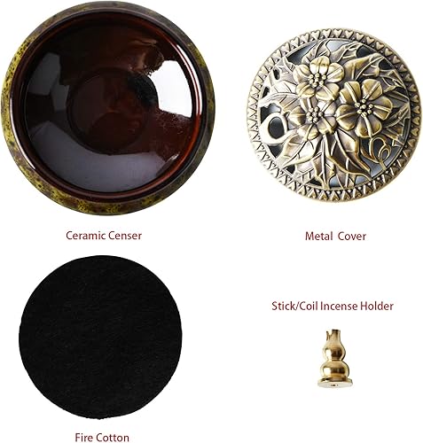 Vista 47 de Cerámica de la decoración casera de incienso palitos o conos quemador de porcelana incienso titular Jesper Rojo