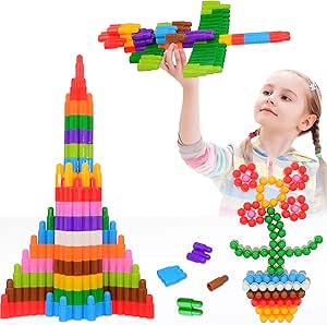 Bunte Pyramiden-Bausteine Für Kinder - Lernspielzeug Für Feinmotorik & Kreativität