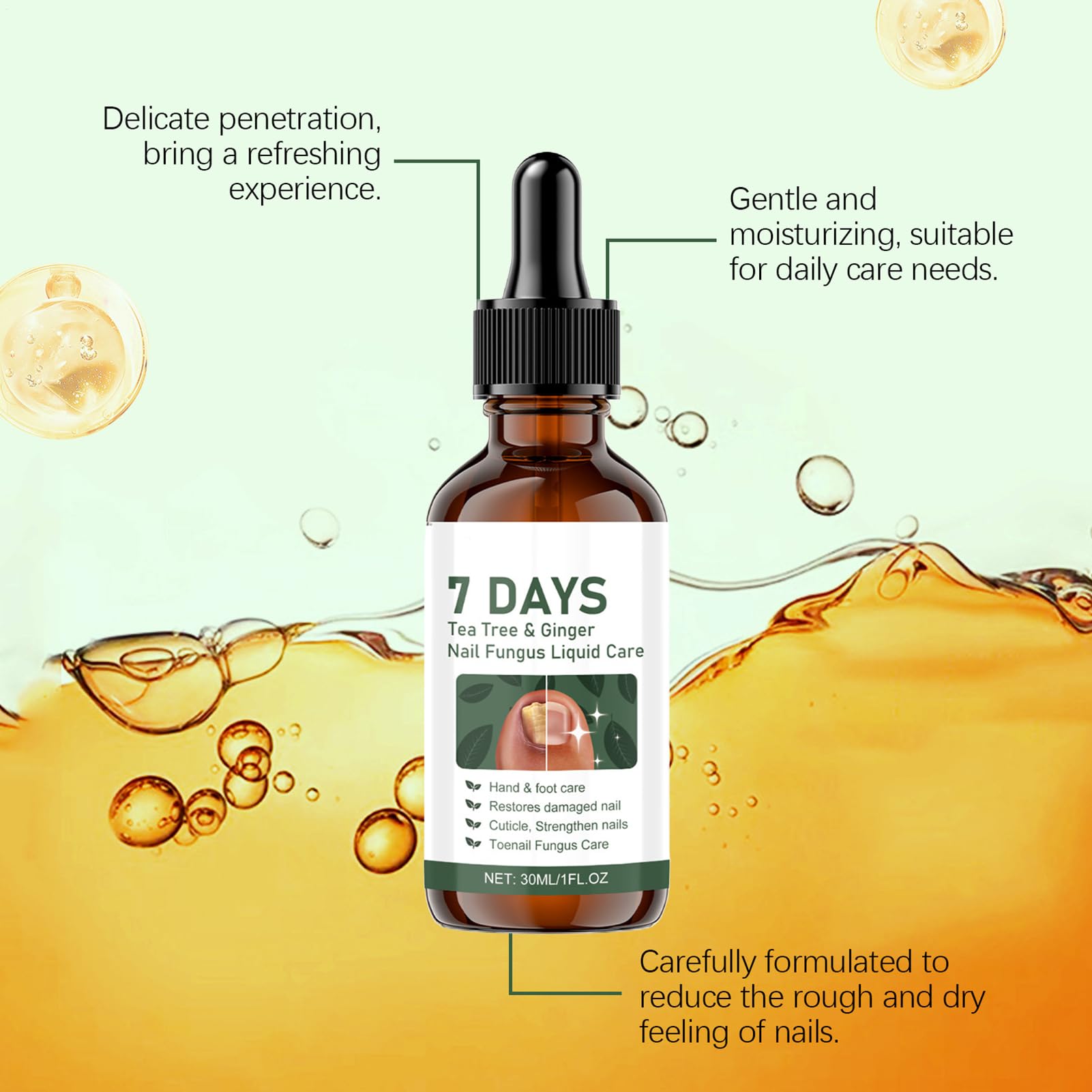 Olio per Cuticole - Olio Cura Unghie 30ml,Rinforzante Liquido Giornaliero Ripristino Salute Mani Piedi Donne Uomini Discolorazione