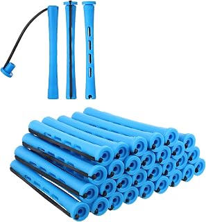 30 stycken permanent spolarset 0,35 tum papiljotter permanent set | Gör-det-själv papiljotter curler hårvåg stänger återanvändbara för naturligt hår lång kort styling verktyg salongen