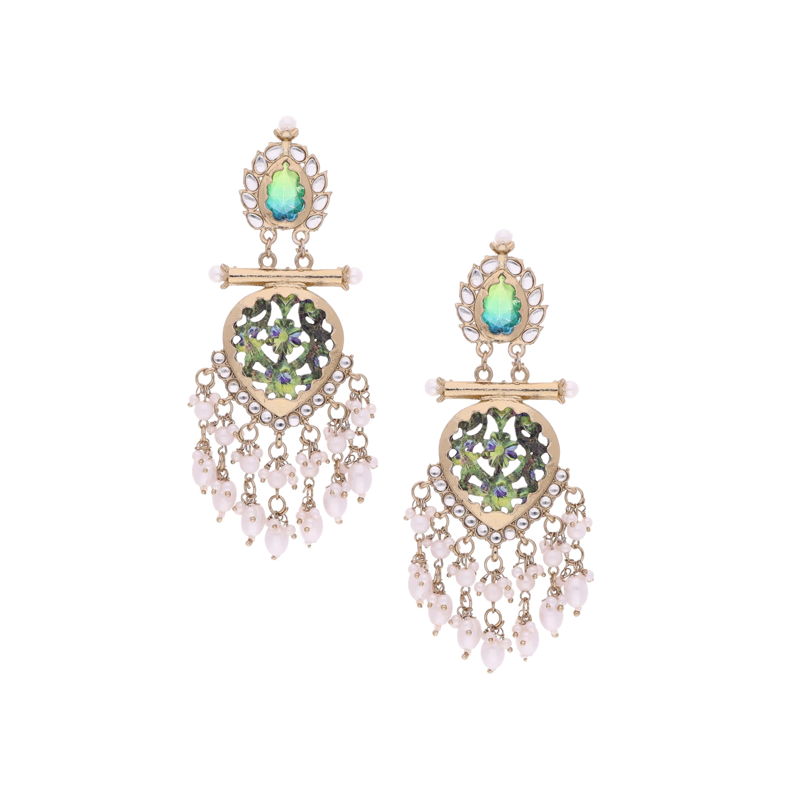 See full amazon price history chart for Brado Jewellery Gold Polish Kundan & Pearl Studded Designer Drop & Dangle Earring for Women and Girls - Perfect for Wedding or Party (Green) Brado Jewellery Gold Polish Kundan & Pearl Studded Designer Drop & Dangle Earring for Women and Girls - Perfect for Wedding or Party (Green) (B0D8HRQ4F5) Amazon Price History, Amazon Price Tracker