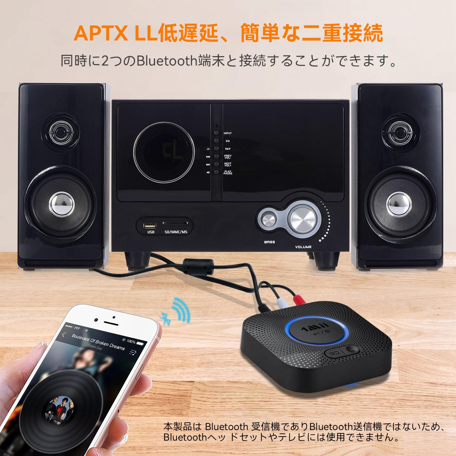 Amazon.co.jp: 1Mii: Bluetooth レシーバー