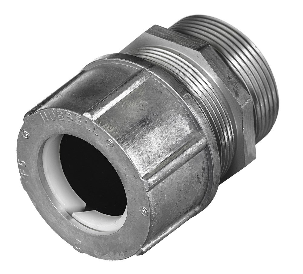 Hubbell SHC1091 Kellems Wire Management Cord Connectors, Straight Male, Aluminum, 3