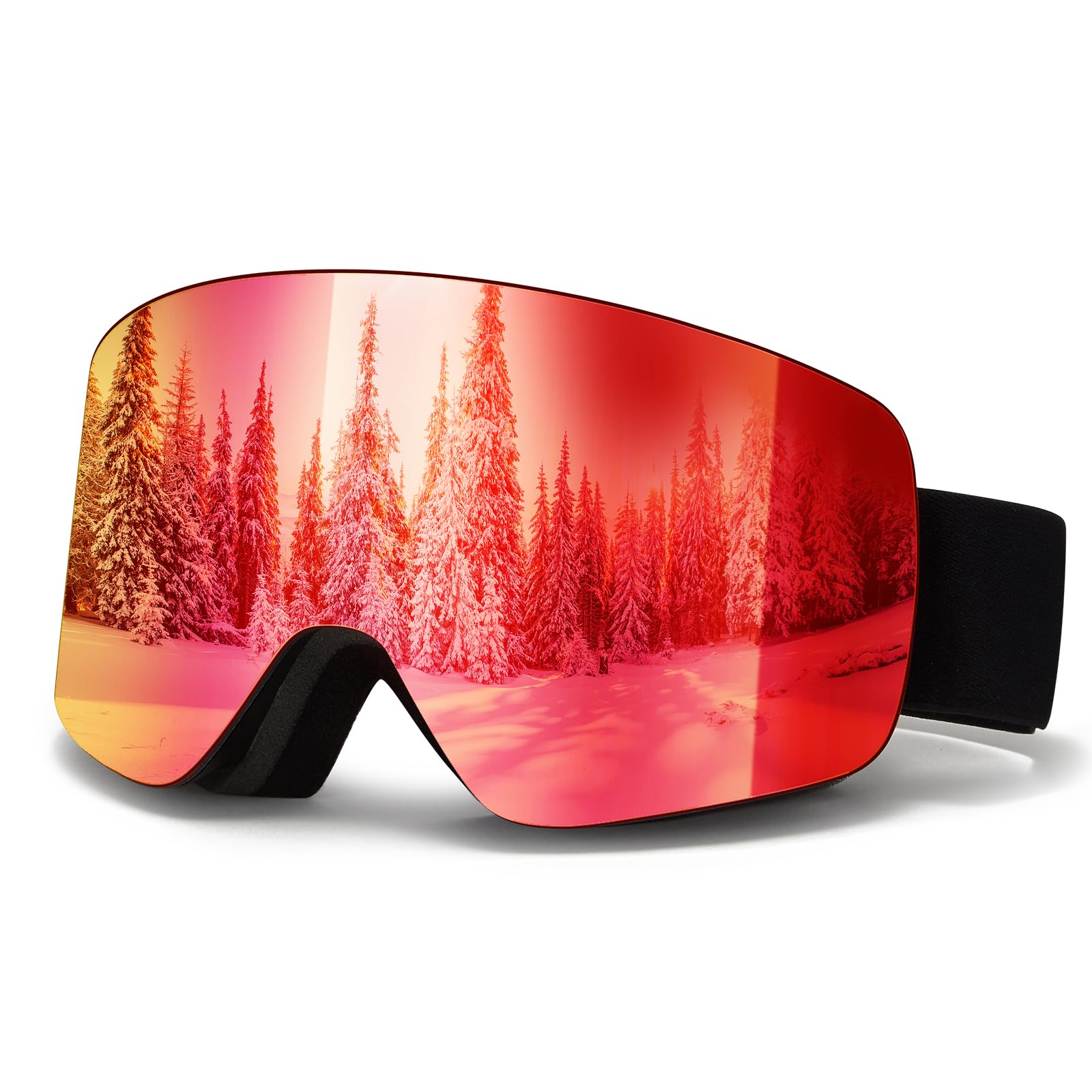 Gafas de Esquí YH227 OTG Ajustable Protección UV Anti-Niebla Snowboard Nieve Espejo