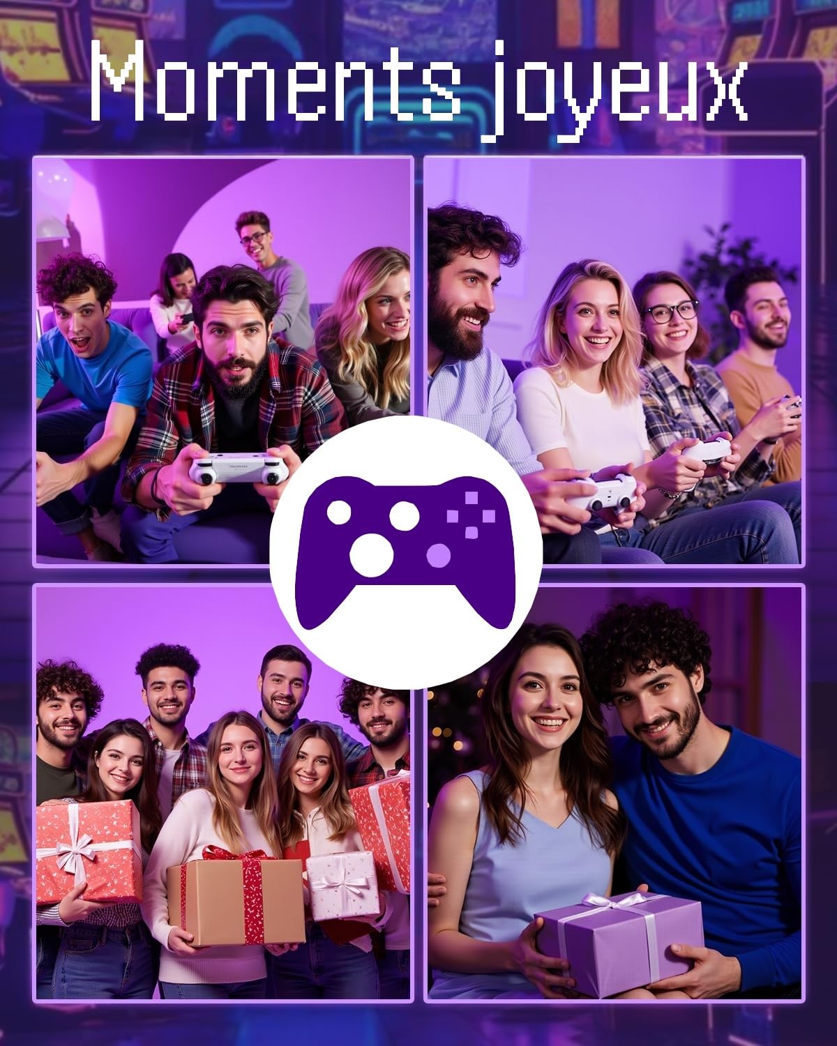 rexoplay - l'expérience rétro Gaming Ultime Console de Jeux rétro, avec HDMI 4K, 23 émulateurs intégrés, Plus de 40000 Jeux - Plug & Play avec manettes sans Fil Dual 2.4G