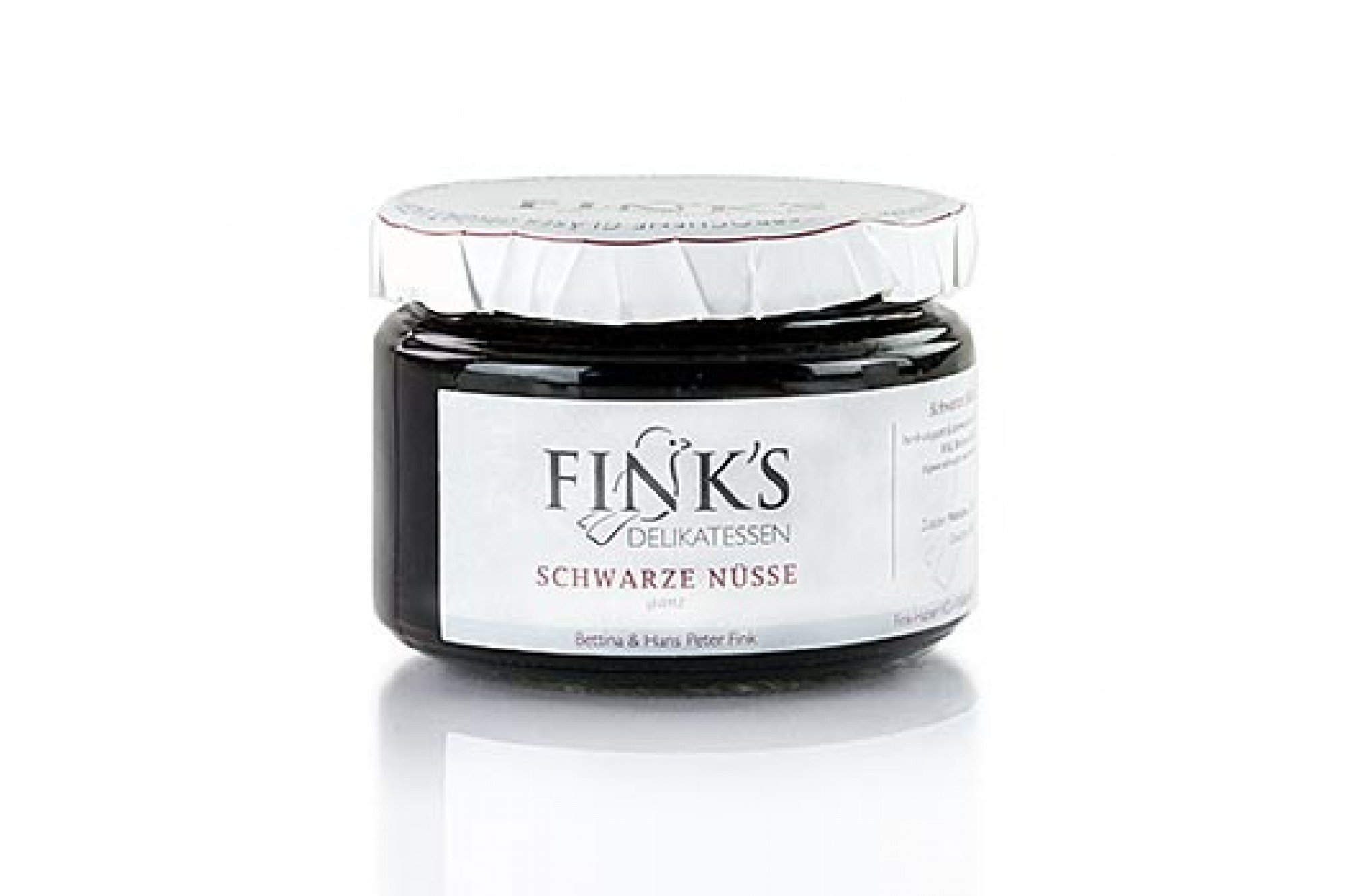 Schwarze Walnüsse, ganz, in kräftigem Sirup, Fink´s Delikatessen, 270g