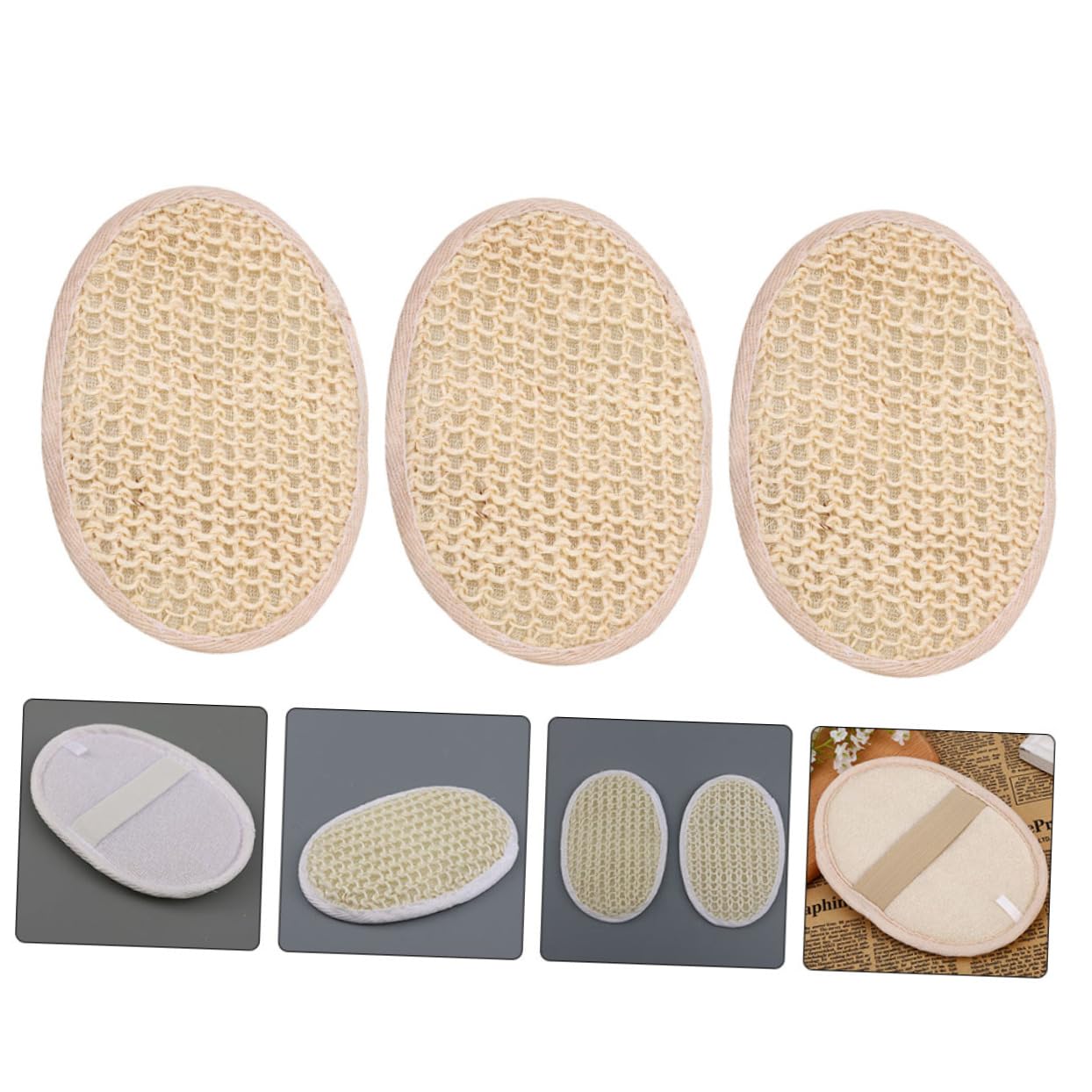Didiseaon 18pezzi Esfolianti Per Doccia Luffa Naturale Spugne Per Pulizia Schiena e Viso Accessori Per Bagno Pratici e Leggeri Facili Da Pulire e Asciugare