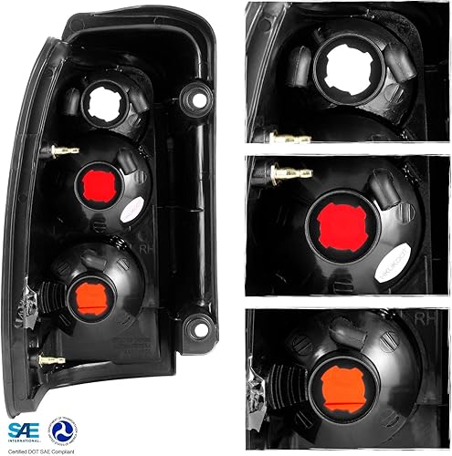 Miniatura 2 de AKKON - Par de lámparas de luces traseras negras para Toyota 4Runner Base SR5 Limited Sport SUV JDM 1996-2002