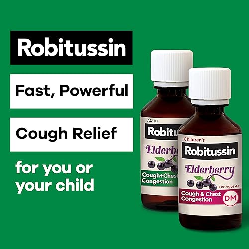 Miniatura 6 de Robitussin Medicamento DM para la tos y la congestión torácica de baya de saúco de máxima fuerza para adultos, líquido para aliviar la congestión de