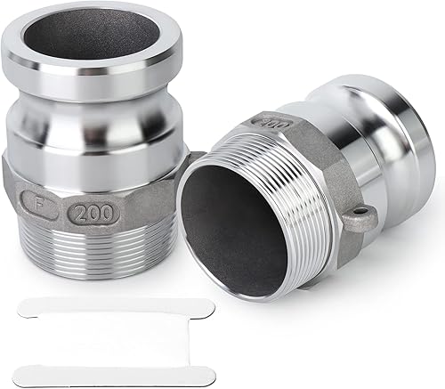 Miniatura 7 de TAISHER 2 accesorios de manguera de aluminio tipo F global, enchufe de 1-12 pulgadas x 1-12 pulgadas NPT macho