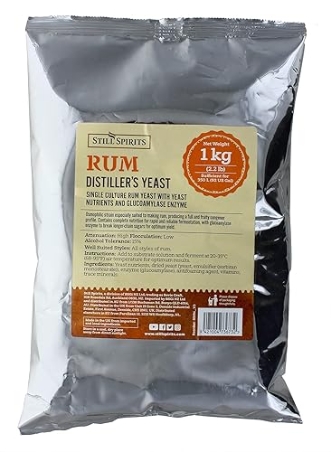 STILL SPIRITS LEVADURA DESTILADOR DE RON 2.2 lbs Hace 92 galones de puré de ron