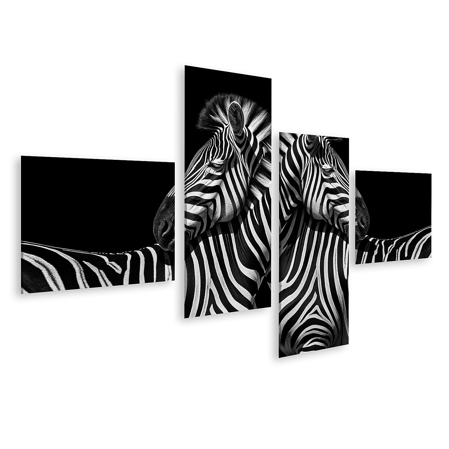 islandburner Quadro su tela Zebra: modello ipnotico in bianco e nero in fusione Immagini Murale Poster