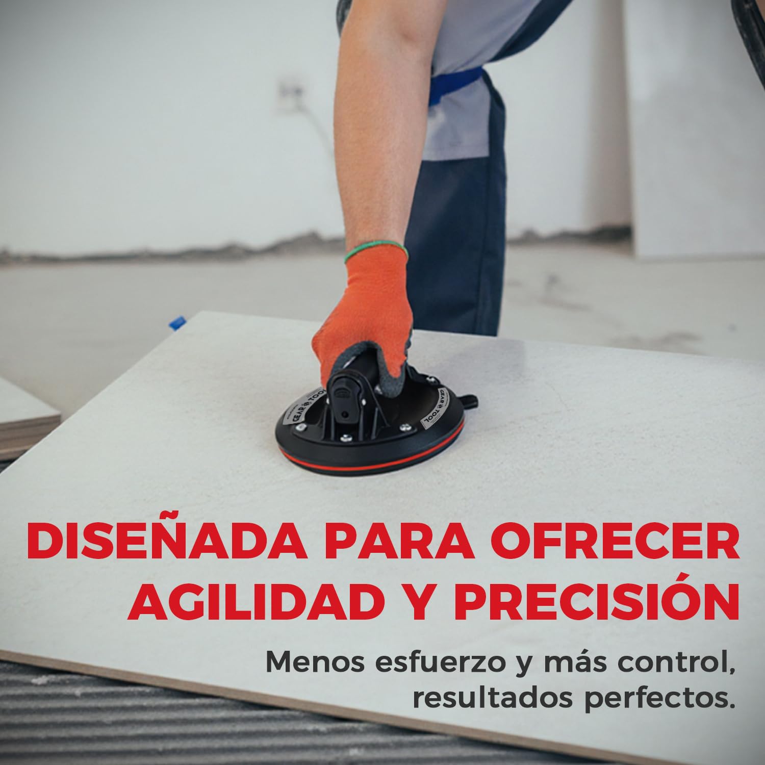 2 Ventosas para Azulejos con Maletín | Diámetro 20 cm y Carga Máxima 260 kg | Ventosa para Cristal Profesional, Ventosa para Elevar y Transportar Mármol, Vidrio, Muebles