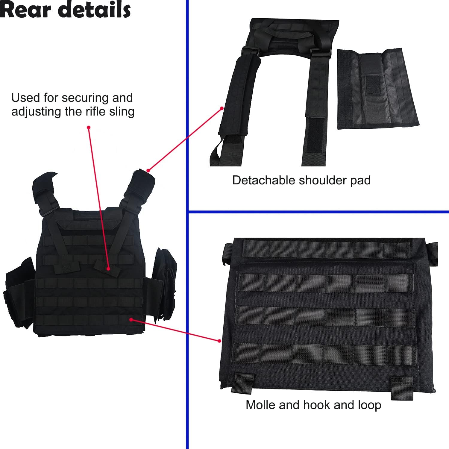 Greencity CamocityTactical Vest Molle Vest for Airsoft Combat for Men