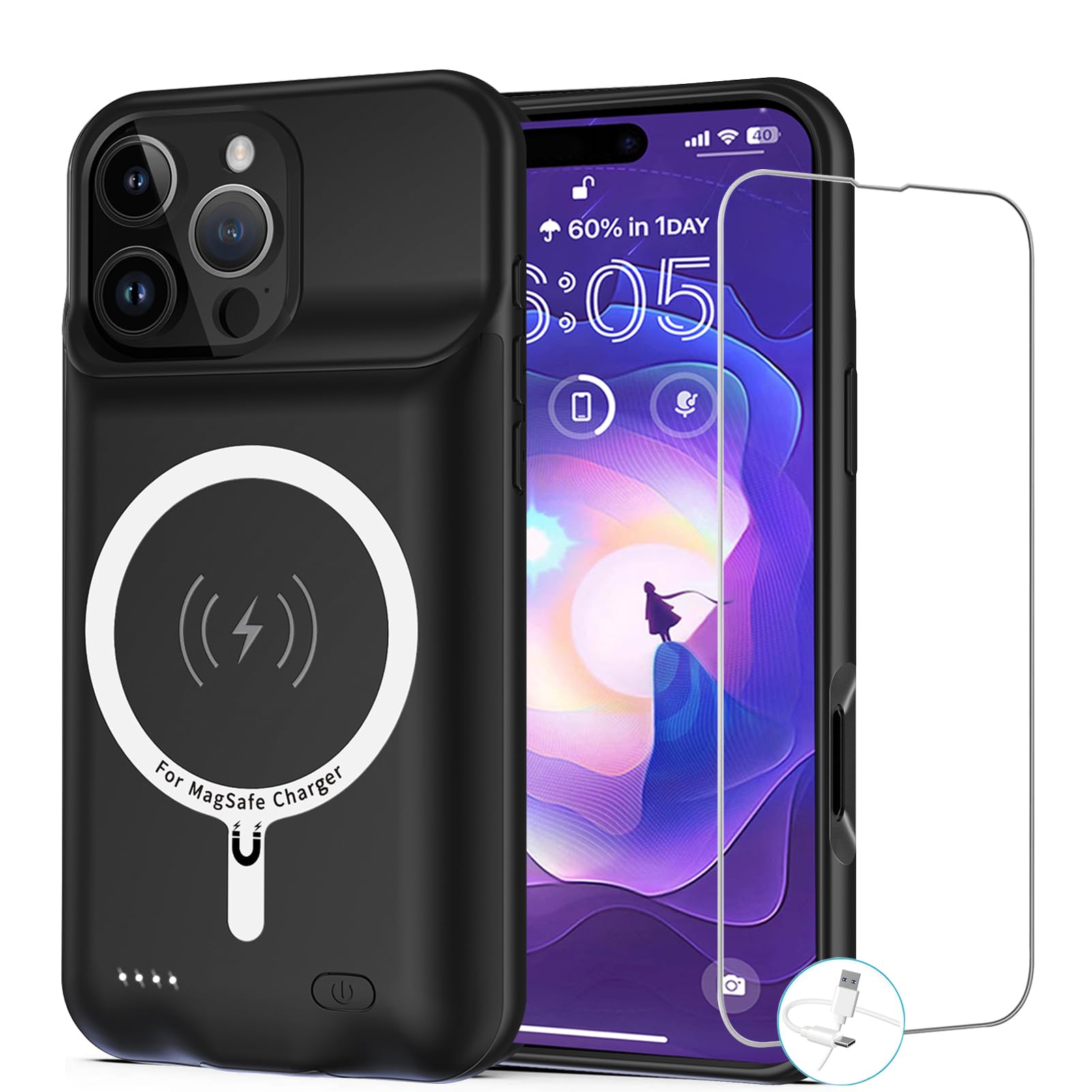 iPhone 16 Pro 512GB バッテリー100% Amazon.com: Battery Case for iPhone 16 Pro Max, [12000mAh