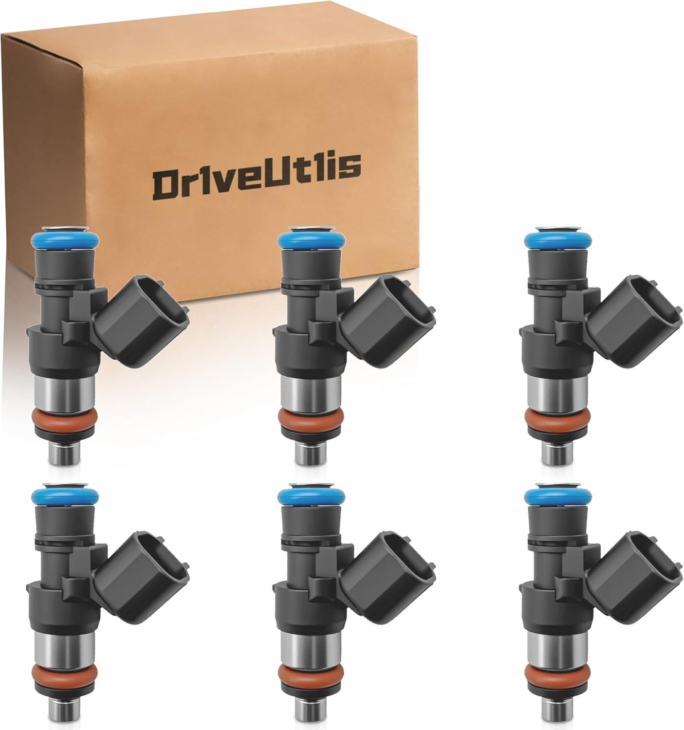 Set Of 6 Fuel Injectors Compatible With 2011-2019 Ford Edge/Explorer/F-150/Flex/Mustang/Police/Taurus/Transit-150/250/350 Lincoln Continental/MKT/MKX/MKS/MKZ BR3Z-9F593-B FJ1116