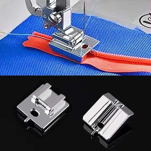 Miniatura 5 de Juego de 4 prensatelas con cremallera invisible y oculta, se adapta a la mayoría de máquinas de coser Singer, Brother, Janome, Babylock de caña baja