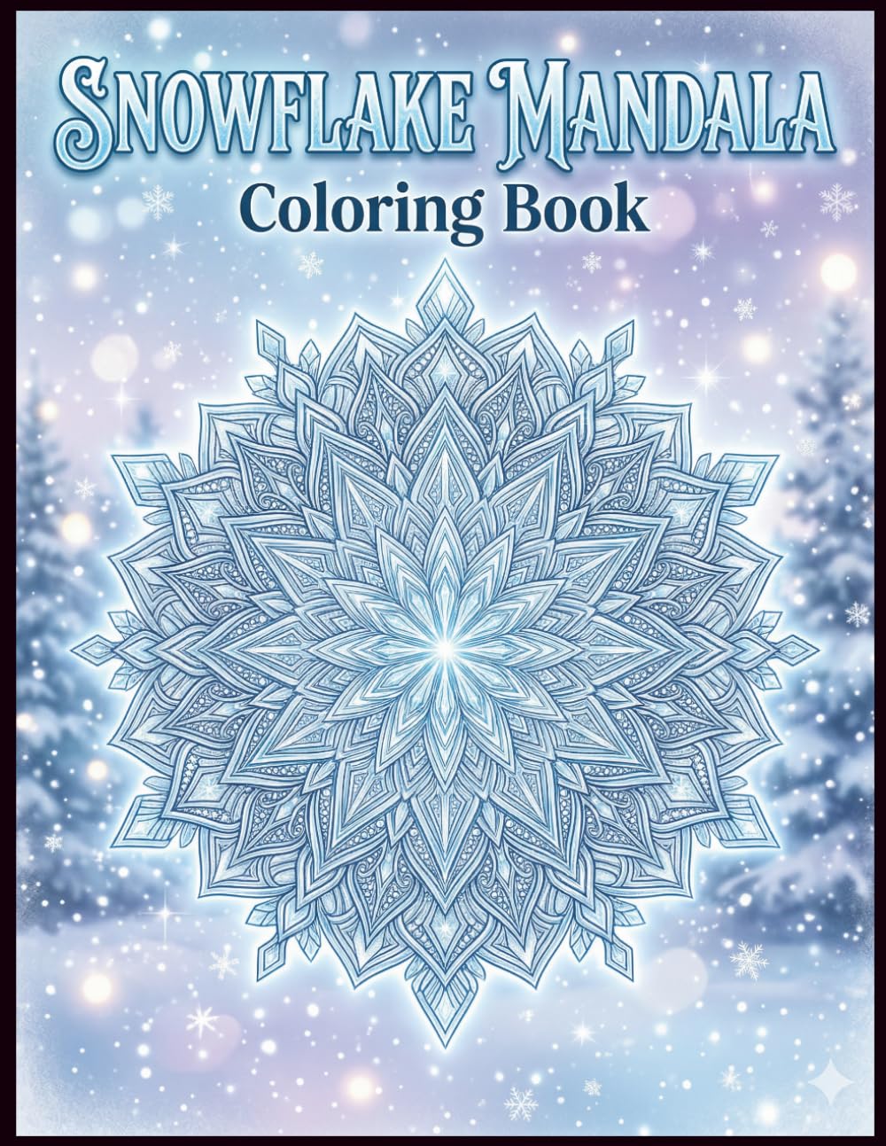Snowflake Mandala Coloring Book for Adults: Beautiful Snowflake Patterns for Relaxation, Anxiety Relief & Creative Coloring
