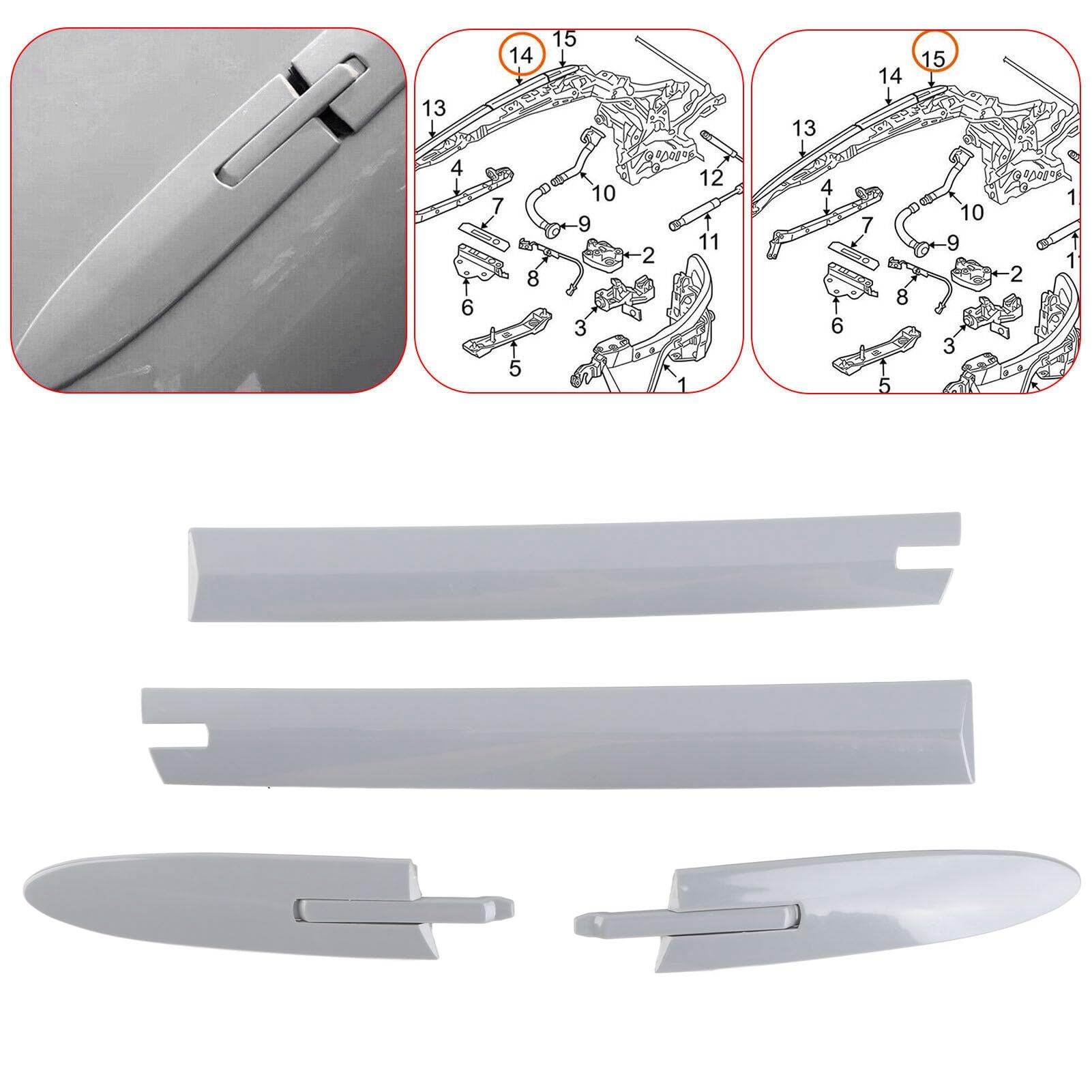 6-delige Set Converteerbare Zonnedak Dak Top Scharnier Cover Voor E93 335i M3 F83 2007 2019