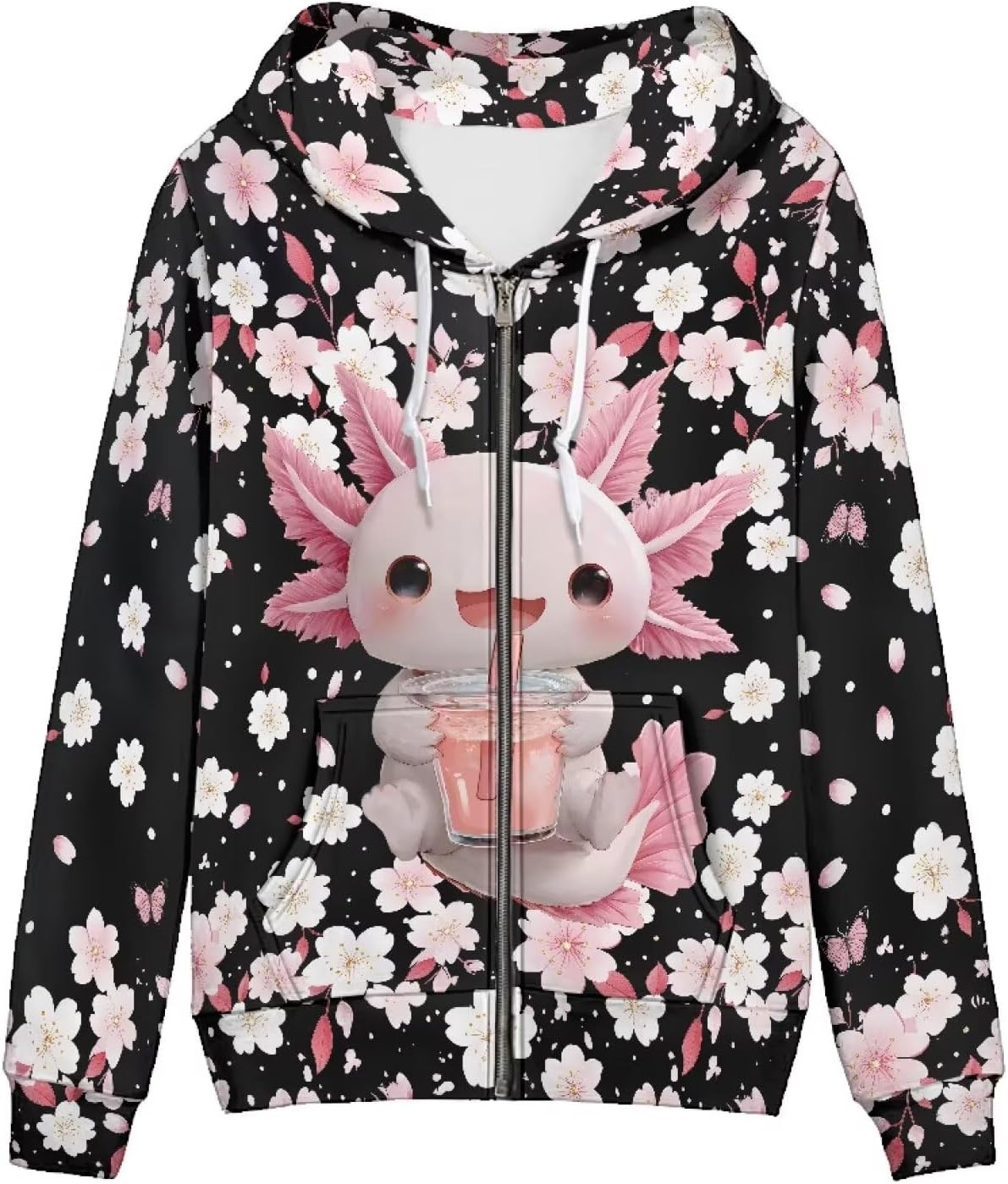 Showudesigns Women's Clothing Zip Up Hoodies XS-5XL Fashion Sweatshirts Clothes Fall Pullover Tops