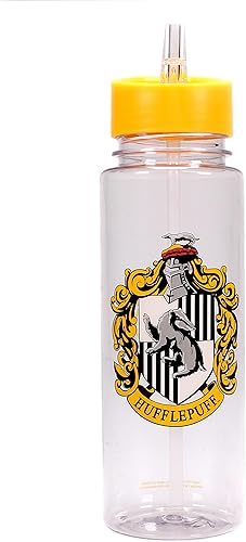 Botella de agua de Harry Potter Hufflepuff Crest Half Moon Accessori Cucina