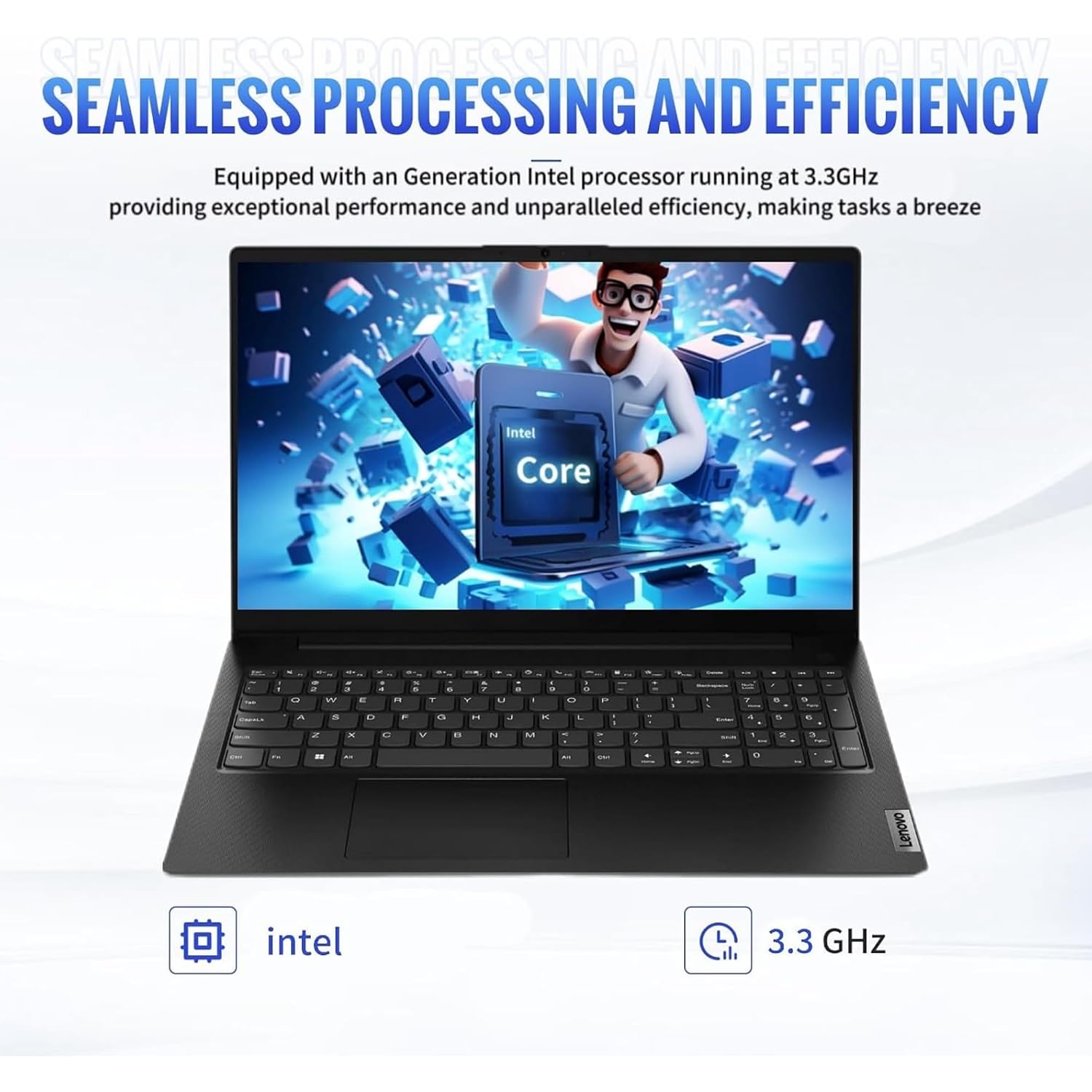 Lenovo Newest Everyday 15 FHD Laptop • Windows 11 Pro • 32GB RAM • 1TB Storage • Intel Multitasking Processor • Ethernet RJ-45 • Home and Business Essential • Slim and Stylish... - Image 3