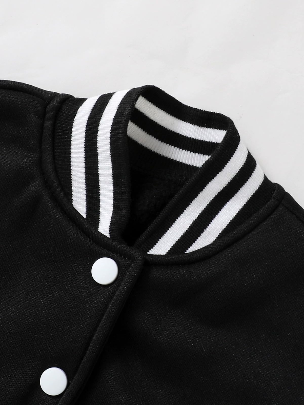 Genérico Chaqueta Universitaria NiñA,Chaqueta De BéIsbol Con Estampados Para NiñOs Y NiñAs Ligera Y Elegante Ideal Para Jugar De Forma Informal