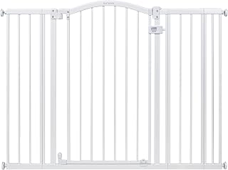 Summer Infant Extra Tall 38" Wide 29.5-53" Baby Pet Gate Auto-Close Walk-Thru Pressure Hardware Mount White