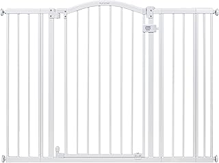 Summer Infant Extra Tall & Wide Safety Baby Gate, Fits Openings 29.5-53” Wide, White Metal, For Doorways and Stairways, 38” Tall Walk-Through Baby and Pet Gate