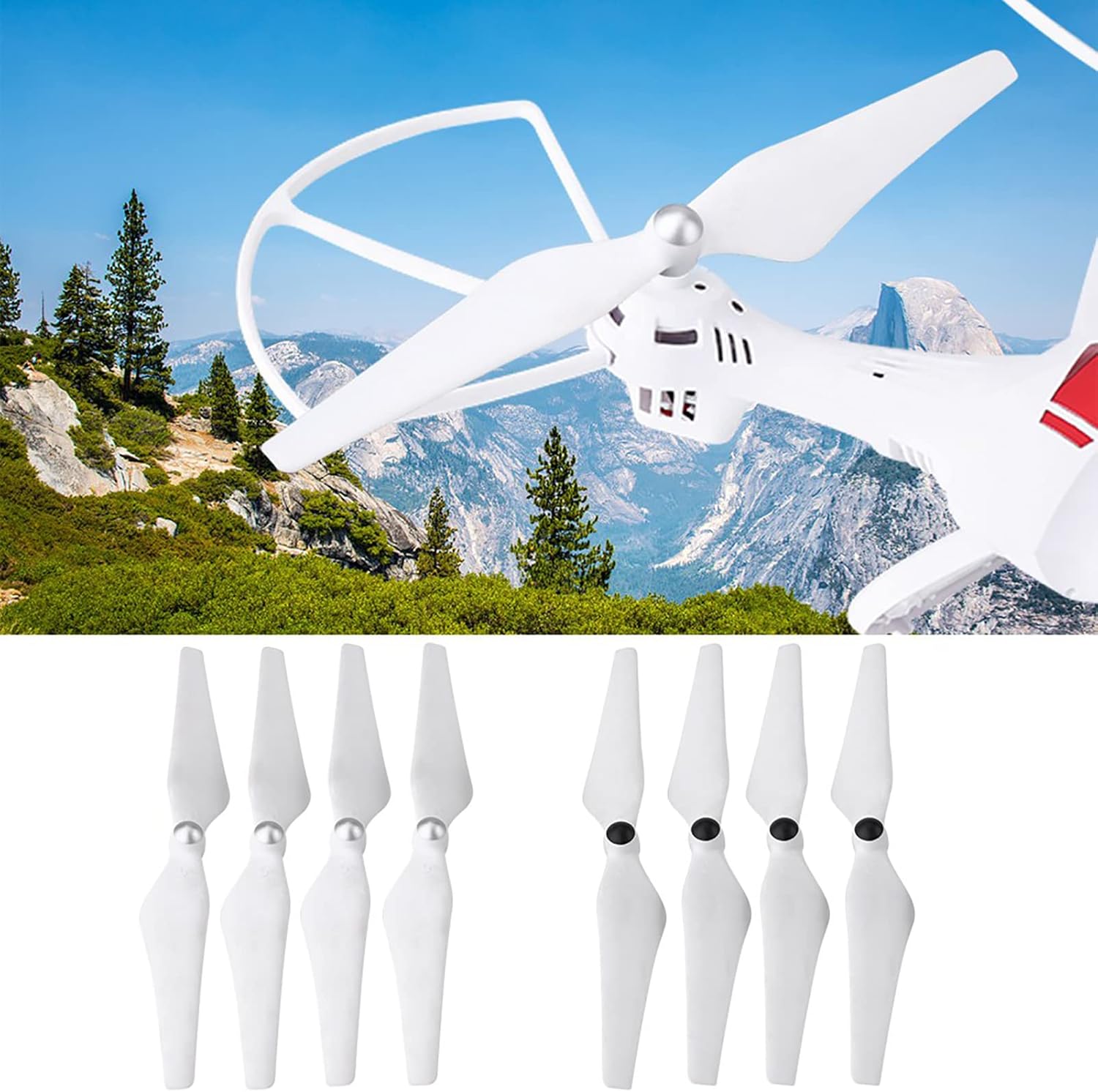 Self Locking Drone Propellers, 8PCS CW CCW Quick Release Drone Propellers, Plastic Quadcopter Blade 2/3, Drone Replacement Blades Compatibale for 2/3 Drone 9450 Accessories