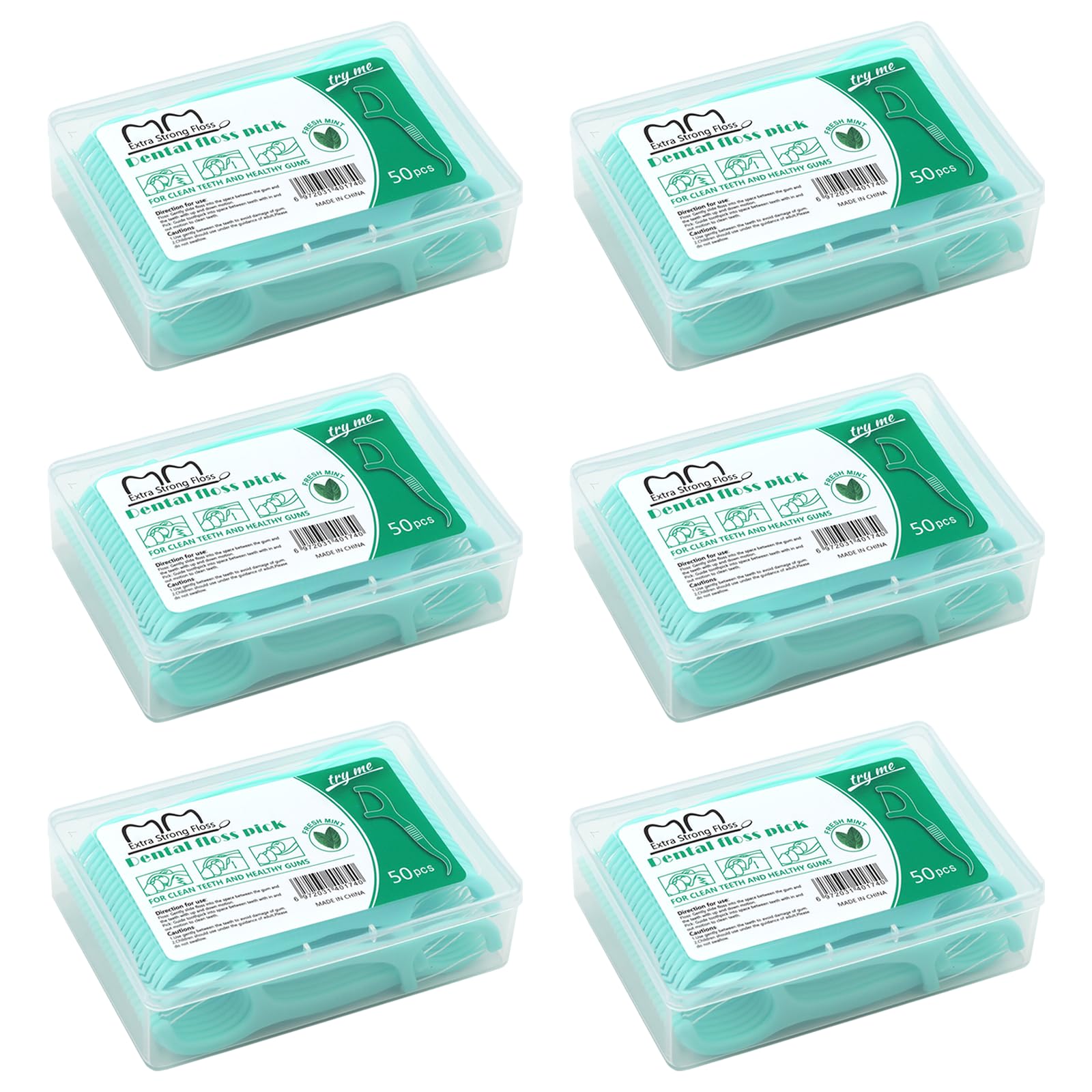 300PCS Dental Floss Travel Floss Professional Toothpicks Sticks Dental Floss Picks Flossers with Travel Case Superfine Floss Picks
