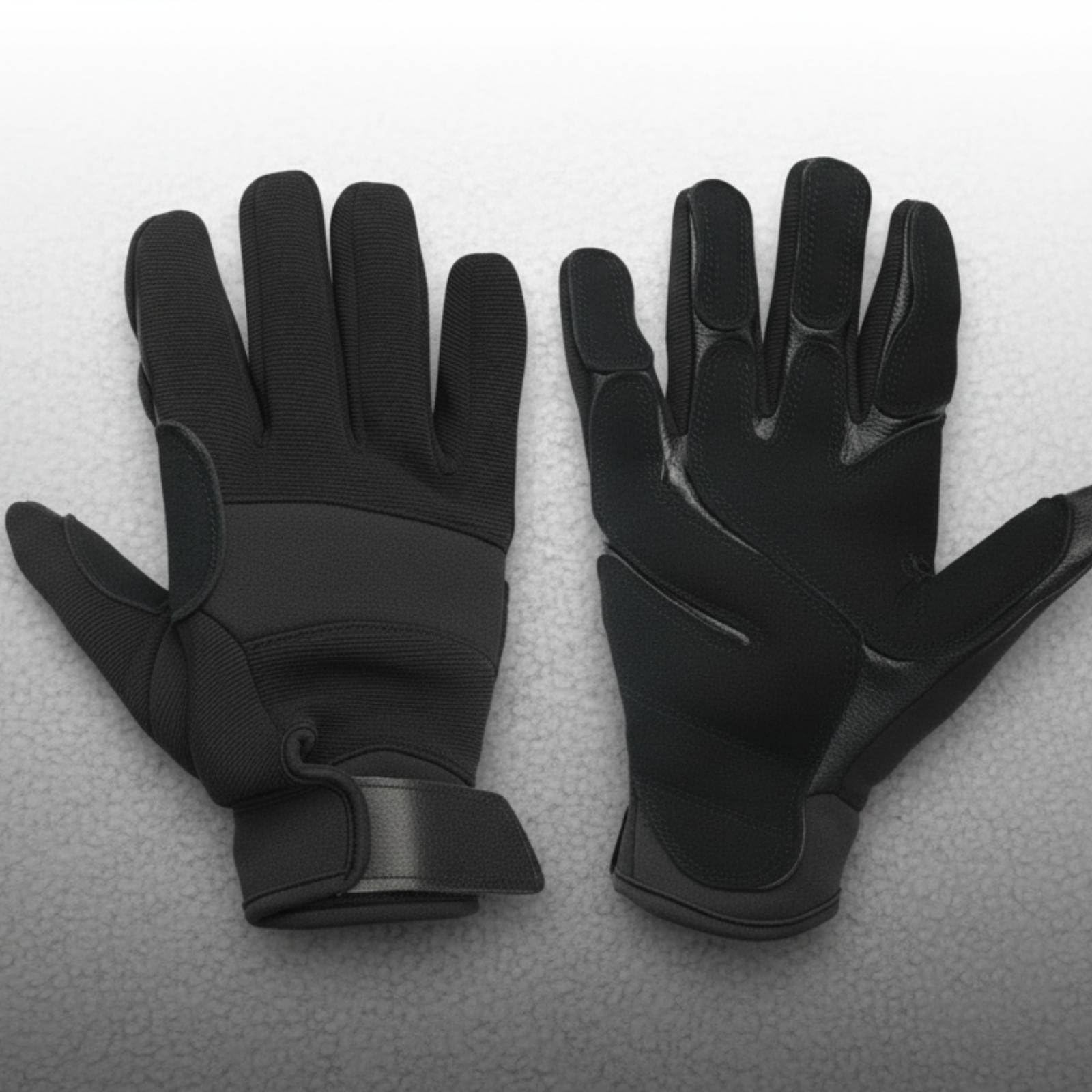 Guantes de de Trabajo de Cuerda de Protección de Escalada con Palma de PU Doble y Costuras Resistentes para Mayor
