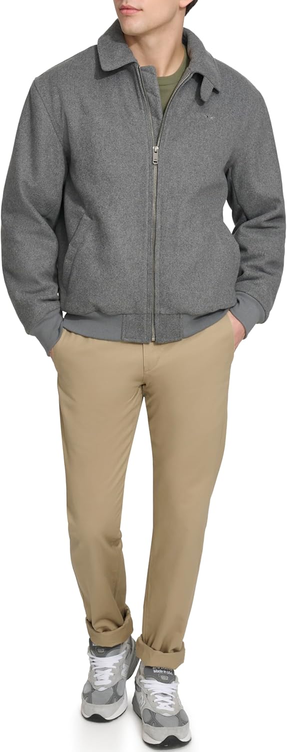 DOCKERS Men's Wool Blend Harrington Bomber