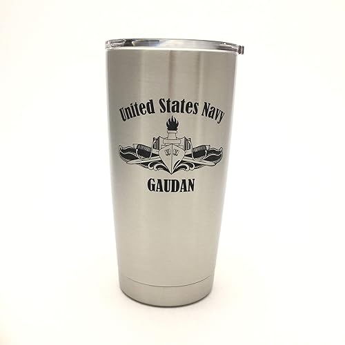 Miniatura 4 de US Navy Surface Warfare Design, Laser Engraved Yeti Stainless Steel Tumbler With Your Choice Of NEW DuraCoat Colors - NOT A STICKER!!
