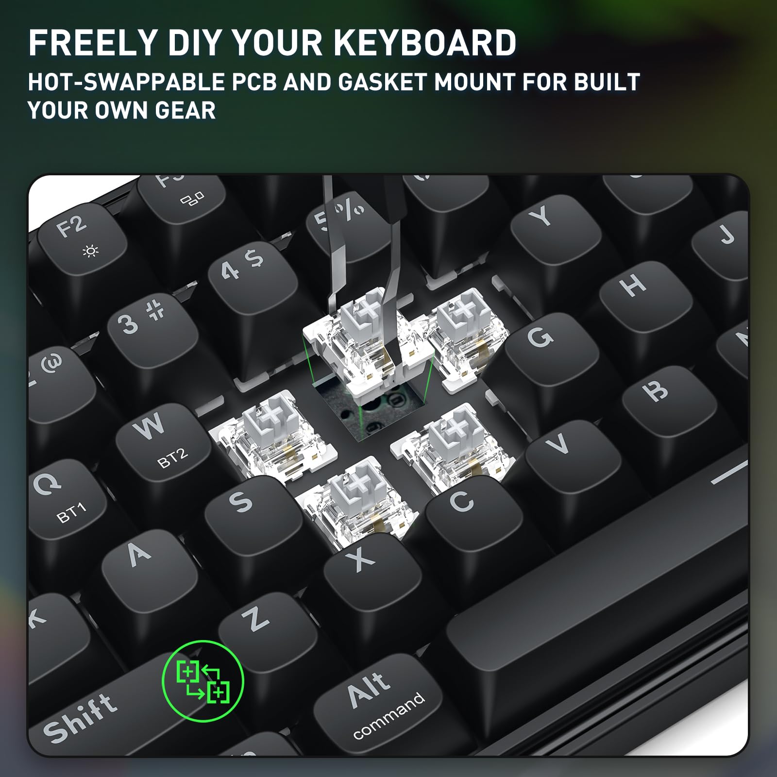 Redragon S163 Wilreess - Combo de teclado y mouse para juegos de 3 modos, teclado K689 PRO RGB de 108 teclas y mouse para juegos M693 de 8000 DPI