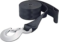 Vista 1 de Correa de remolque con ganchos de 2 pulgadas x 20 pies, cuerda de remolque de capacidad de 20,000 libras, correas de remolque de emergencia