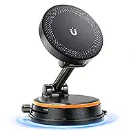 Car Phone Holder for Magnetic, Phone Holders for Your Car 360° Adjustable for Dashboard and Windshield, Car Phone Mount Strong Suction Cell Phone Car Mount for iPhone 17 16 15 14 13 12 Series Orange
