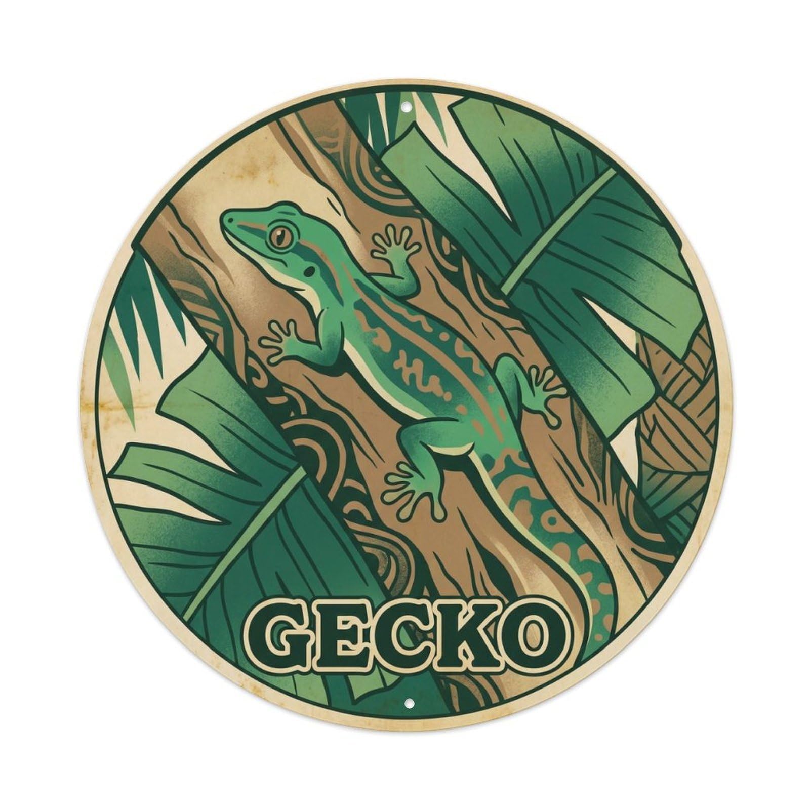 Gecko Hawaii Tropical Wildlife Island Marine Metal Tin Sign