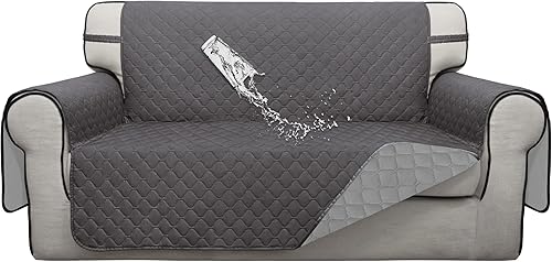 Miniatura 36 de ISSUNTEX - Fundas de sofá de doble protección 100% impermeables para sala de estar, fundas reversibles para sofá de 3 cojines, protector de muebles