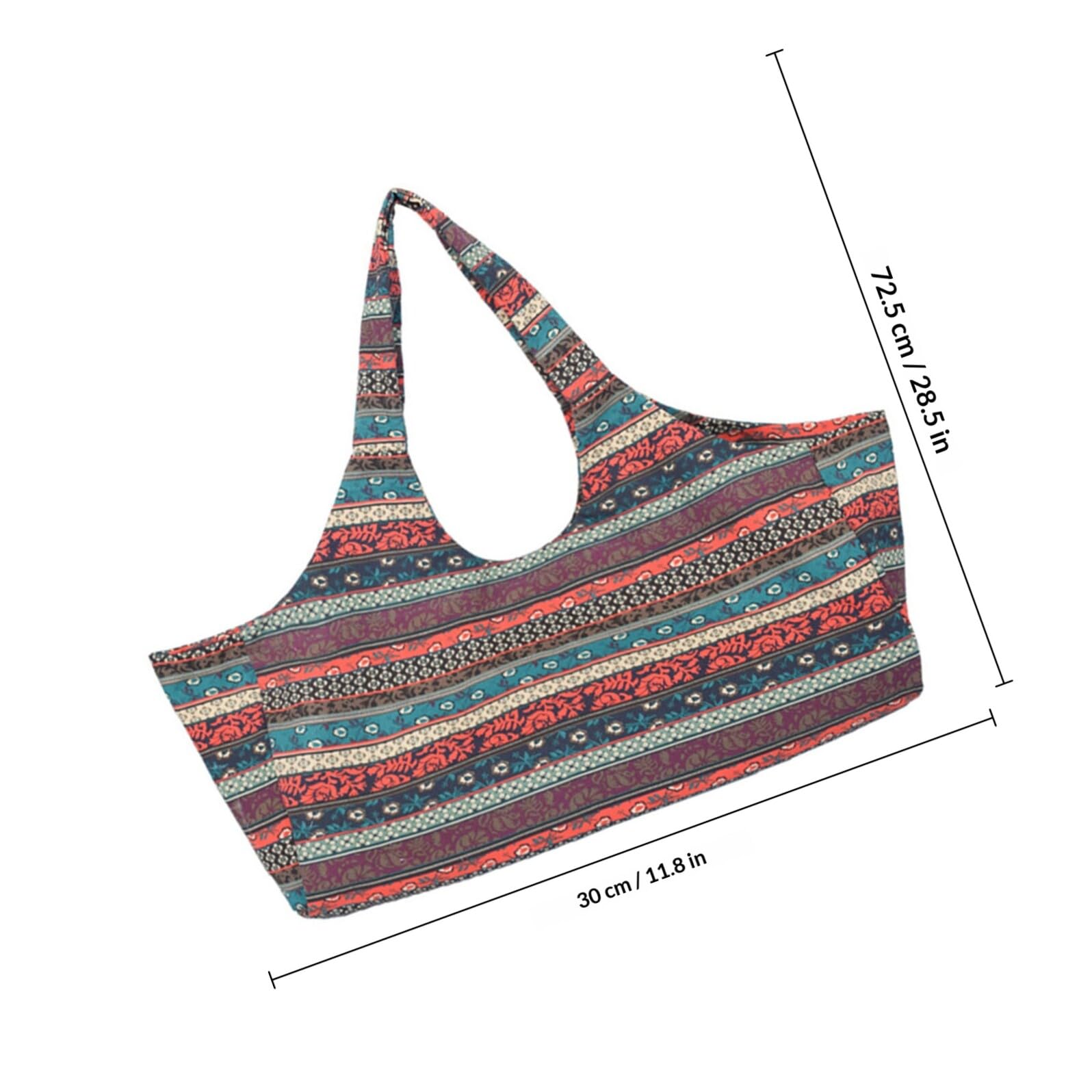 Vaguelly Ethno Yogamattentasche aus Canvas, Große Schultertasche