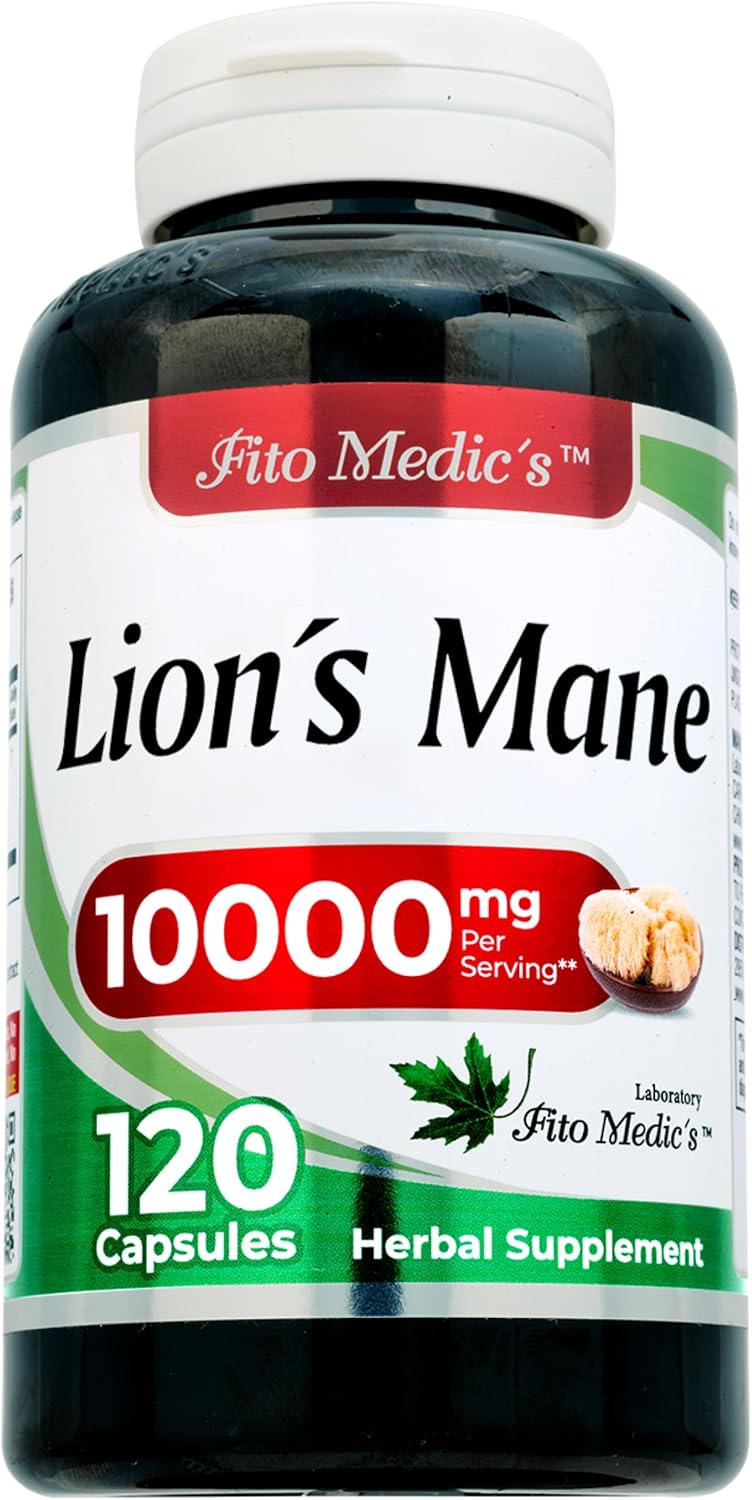 FITO MEDIC'S Lab | Lions Mane Supplement Capsules | 120 Capsules | Mushroom Supplement
