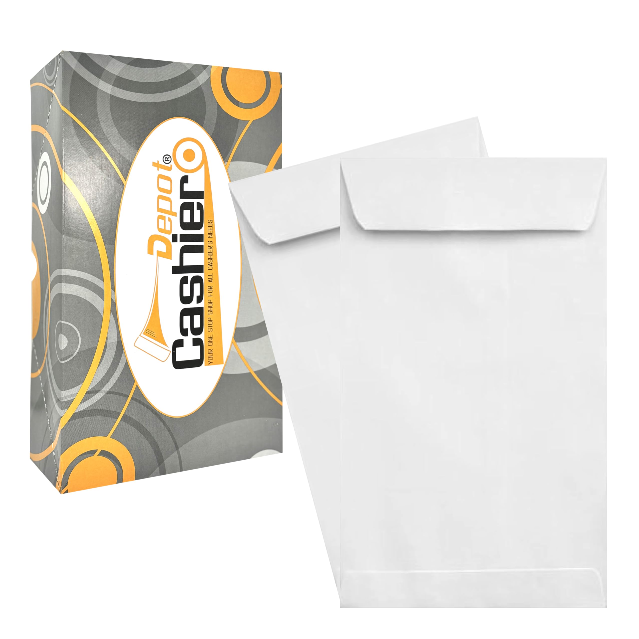 コイン/現金/小物 # 7 ホワイト封筒、3 – 1/2 