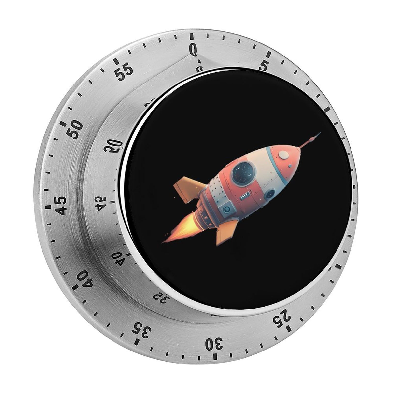 Spaceship Funny Timer 60 Minute Countdown Timer Mechanical Time Management Tool for Kitchen Work
