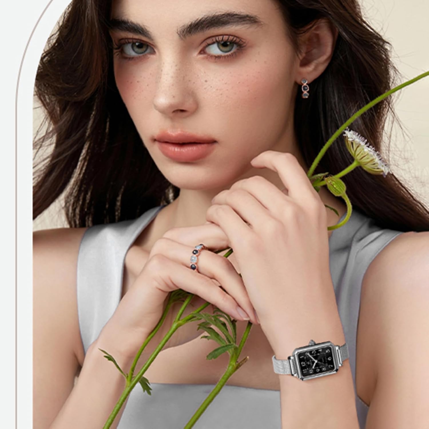 Watches for Women Dress Large Wrist Womens Waterproof Watch Analog Quartz Watch for Women Ladies Watches with Date Square Mesh Band - Image 3