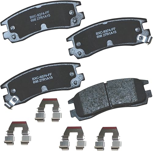 Miniatura 133 de Bendix Pastillas de freno traseras de cerámica Premium SBC1100 para Nissan Frontier 2024-2005, Xterra 2015-2005, Suzuki Equator 2012-2009