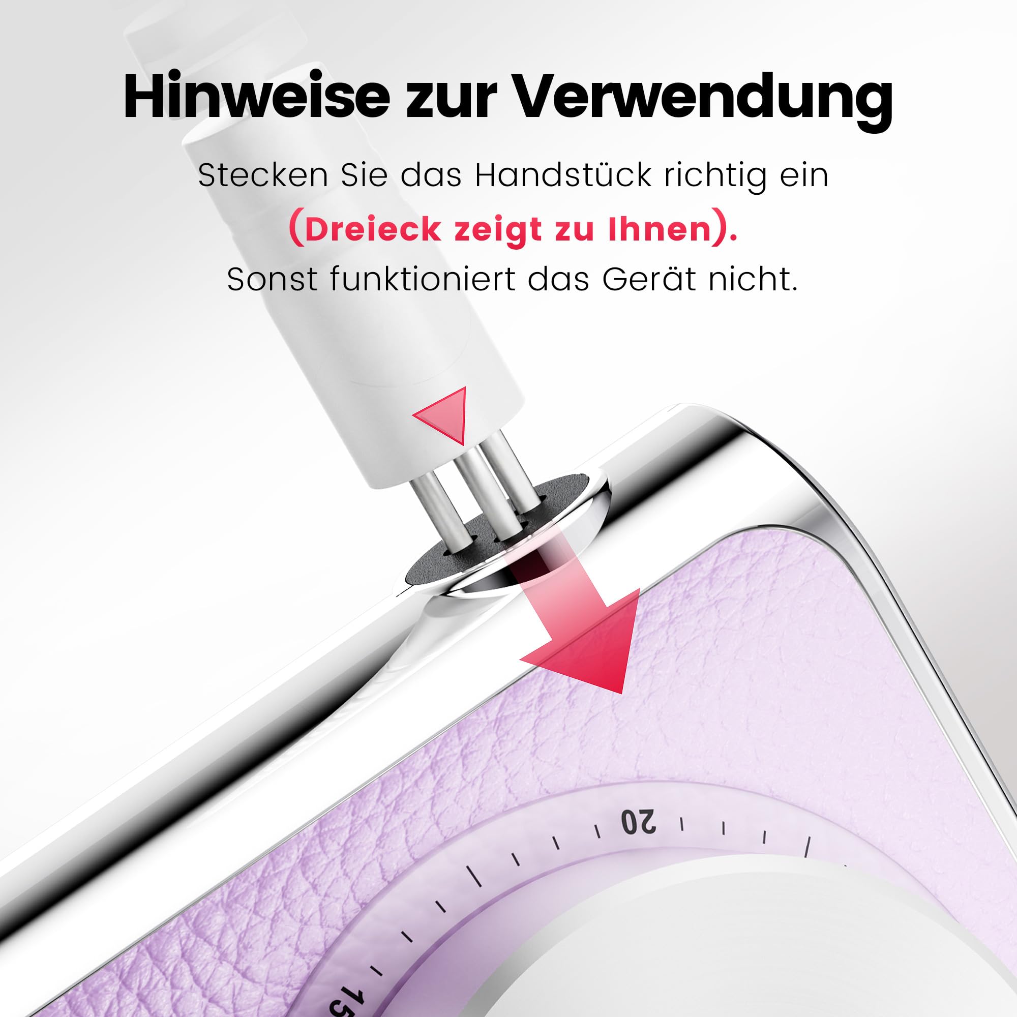 L'UGX Kabellose Nagelfräser Professionell 30000 RPM – Kernlosen Motor Tragbarer Elektrische Nagelfeile für Gel- & Acrylnägel, Maniküre Set Elektrisch, Leise & Vibrationsarm, Lange Akkulaufzeit-Lila