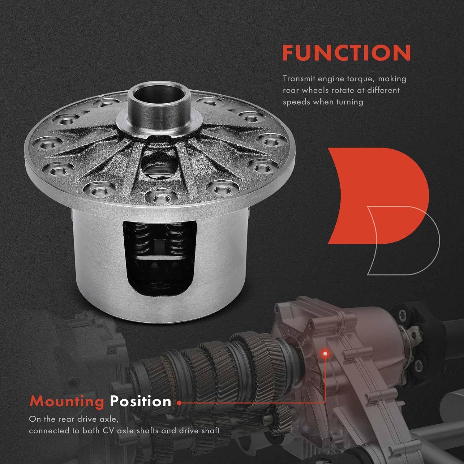 A-Premium Rear Differential Assembly Compatible with GM Car 4-Series Posi Unit 30 Spline 12 Bolt