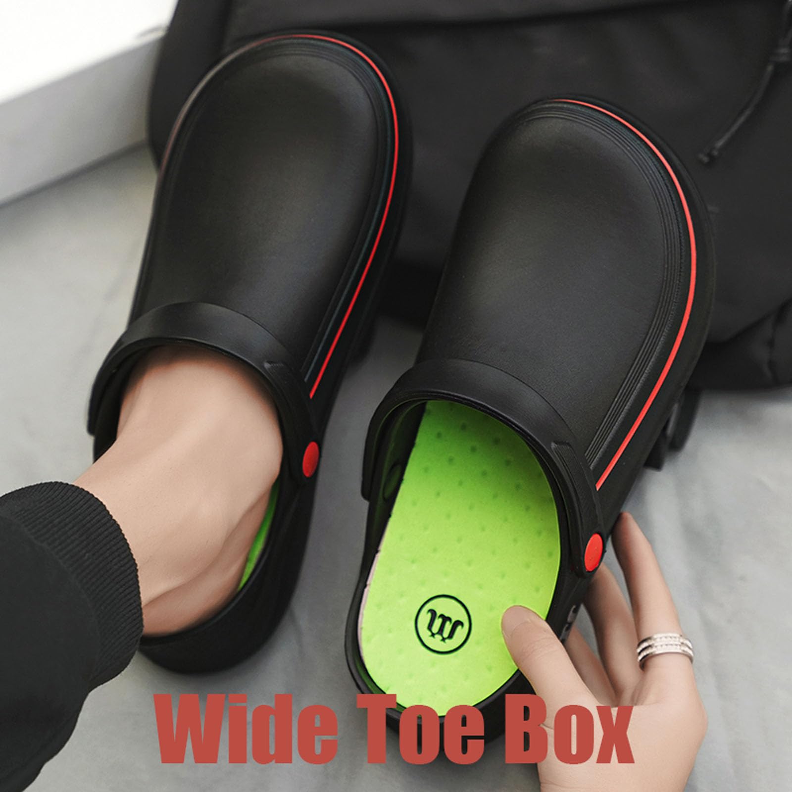 SECHRITE Zoccoli da Lavoro da Uomo e da Donna, Unisex, Scarpe da Cuoco da Giardino, Antiscivolo, Impermeabili, per Infermiere, Cucina, Servizio Alimentare